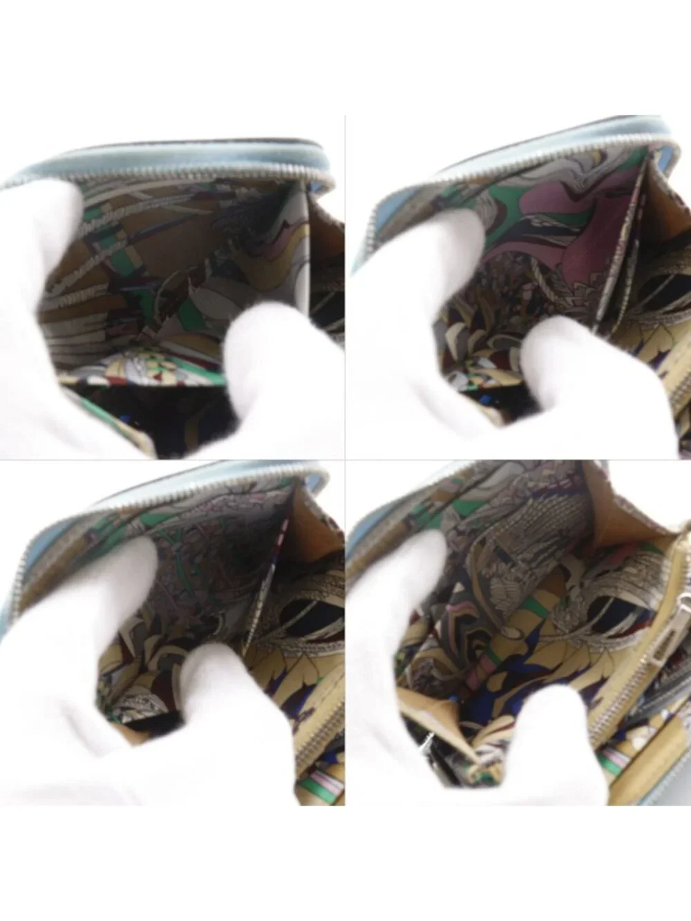 Hermes Compact Silk in Veau Light Blue Coin Case